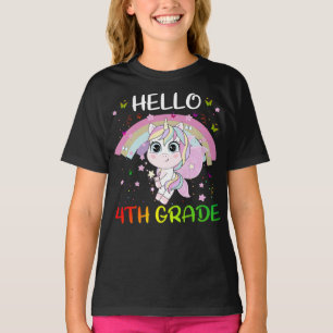 T-shirt Bonjour 4e année Enseignant Etudiante Équipe Unico