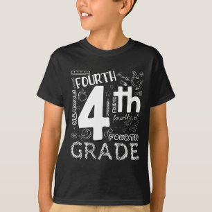 T-shirt Bonjour 4e année Enseignants garçons et équipe 4e