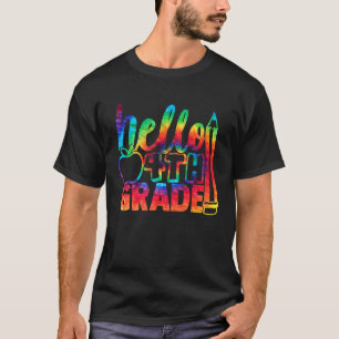 T-shirt Bonjour 4e année Retour à l'école Garçons Filles Q