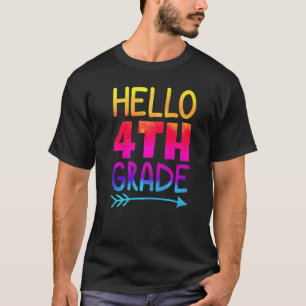 T-shirt Bonjour 4e enseignants de quatrième année Élèves d
