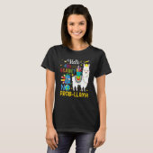 T-shirt Bonjour 4e grade No Prob Llama Pencils Llama Weara (Devant entier)