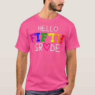 T-shirt Bonjour 5e année 5e année Retour à l'école Enseign