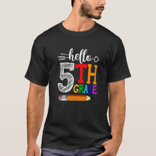 T-shirt Bonjour 5e année Bonne première journée de l'école