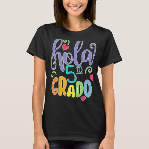 T-shirt Bonjour 5ème cinquième année professeur d'espagnol