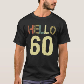 T-shirt Bonjour 60 Anniversaire 60E Anniversaire Vintage T