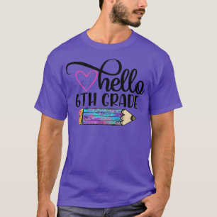 T-shirt Bonjour 6e année Équipe 6e année Retour à l'école
