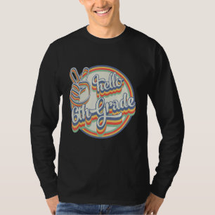 T-shirt Bonjour 6e année Heureux Premier jour de l'école V