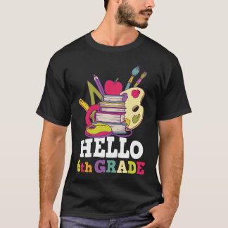 T-shirt Bonjour 6e année Retour à l'école