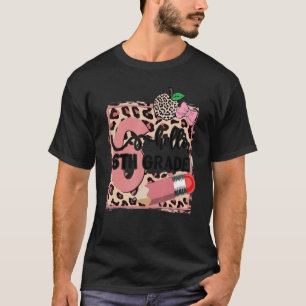 T-shirt Bonjour 6e année Retour à l'école Filles Pink Le