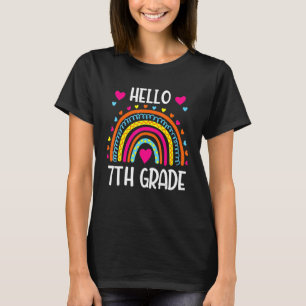 T-shirt Bonjour 7e année Équipe 7e année Premier jour de