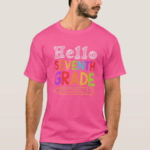 T-shirt Bonjour 7e année Équipe 7e année Retour à l'école