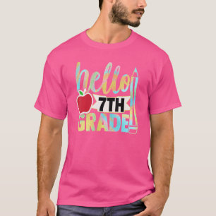 T-shirt Bonjour 7e année Équipe 7e année Revenir à l'école