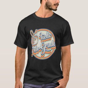 T-shirt Bonjour 7e année Heureux Premier jour de l'école V