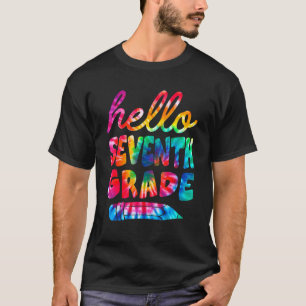 T-shirt Bonjour 7e année Tie Dye élèves Enseignants pour e