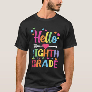 T-shirt Bonjour 8E Année De Retour À L'École Étudiant Ense