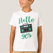 T-shirt Bonjour 90s radio cassette enregistreur (Devant)