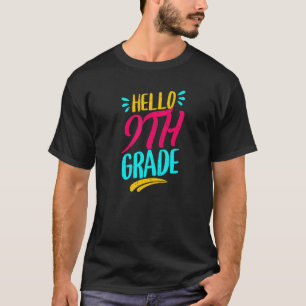 T-shirt Bonjour 9e année Premier jour de l'enseignant de l
