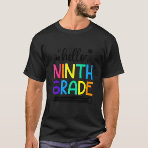 T-shirt Bonjour 9E Année Retour À L'École Tenues Pour Fill