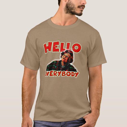T-shirt bonjour à tous drôle (Devant)
