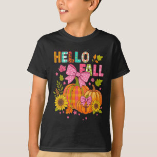 T-shirt Bonjour automne Action de grâce Coquette Boho Flor