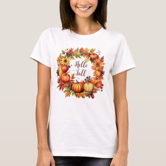 T-shirt Bonjour Automne, Automne Automne Vibes (Devant)