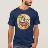 T-shirt Bonjour Automne, Chat mignon assis dans un paraplu (Devant)