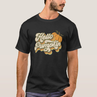T-shirt Bonjour Automne Chute Automne Citrouille Automne C