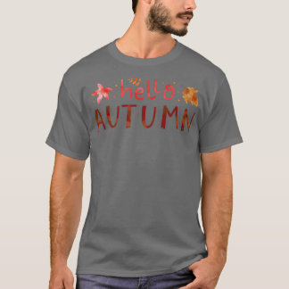 T-shirt Bonjour Automne, Citation Inspirationnelle Positiv