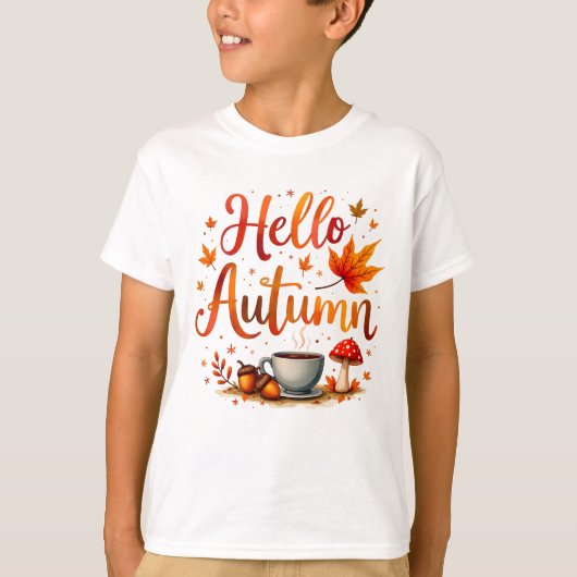 T-shirt Bonjour Automne, nostalgie cosy (Devant)