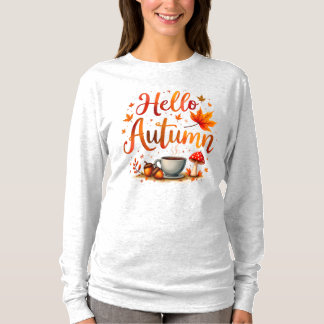 T-shirt Bonjour Automne, nostalgie cosy