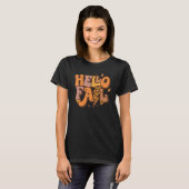 T-shirt Bonjour Automne Rétro Automne Yall Feuilles Automn (Devant entier)