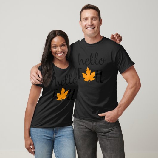 T-shirt Bonjour Automne Rétro Automne Yall Feuilles Automn (Unisexe)
