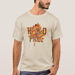 T-shirt Bonjour automne sur Maple Leaf
