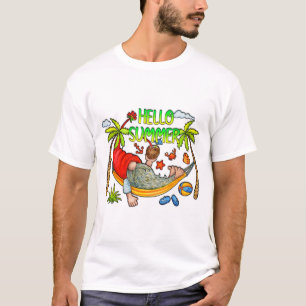 T-shirt Bonjour aux hommes été