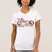 T-shirt Bonjour Bonne Année 2024 Cowboy (Devant)