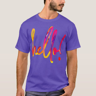 T-shirt Bonjour brosse version arc-en-ciel