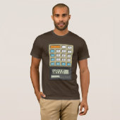 T-shirt Bonjour chemise de calculatrice (Devant entier)