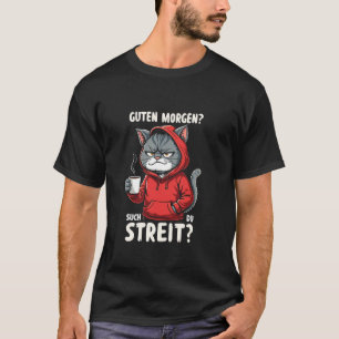 T-shirt BONJOUR CHERCHEZ-VOUS UNE BAGARRE Chat drôle