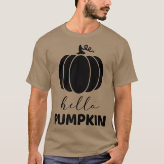 T-shirt Bonjour Citrouille mignon Citrouille Automne Autom