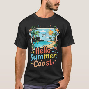 T-shirt Bonjour Côte Tropicale de Plage