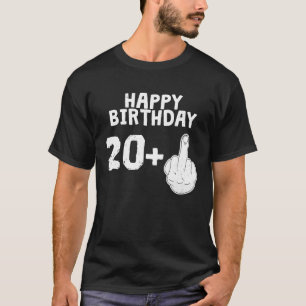 T-shirt BONJOUR D'ANNIVERSAIRE + Doigt Moyen T Cool 21ème