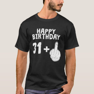 T-shirt BONJOUR D'ANNIVERSAIRE + Doigt Moyen T Cool 32ème