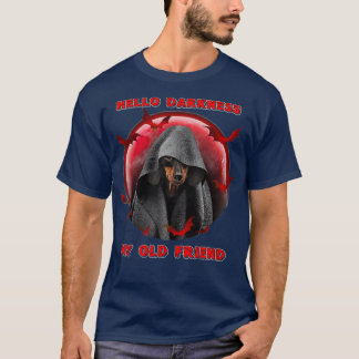 T-shirt Bonjour Darkness Mon Vieux Ami Dachshund Chien