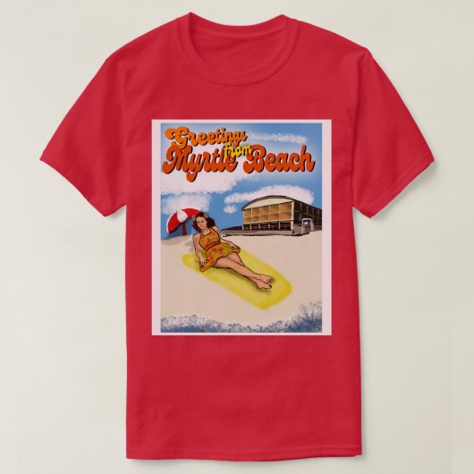 T-shirt Bonjour De Myrtle Beach (Design devant)