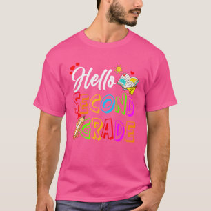 T-shirt Bonjour Deuxième Année Amusants 2e Année Retour à