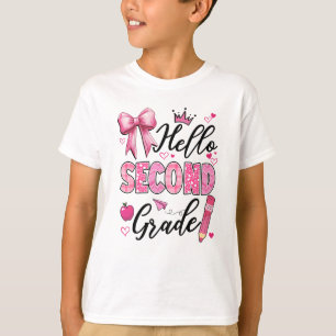 T-shirt Bonjour Deuxième Année Premier Jour De L'École Coq
