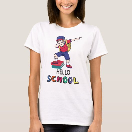 T-shirt Bonjour école (Devant)