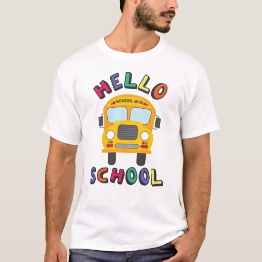T-shirt Bonjour école (Devant)