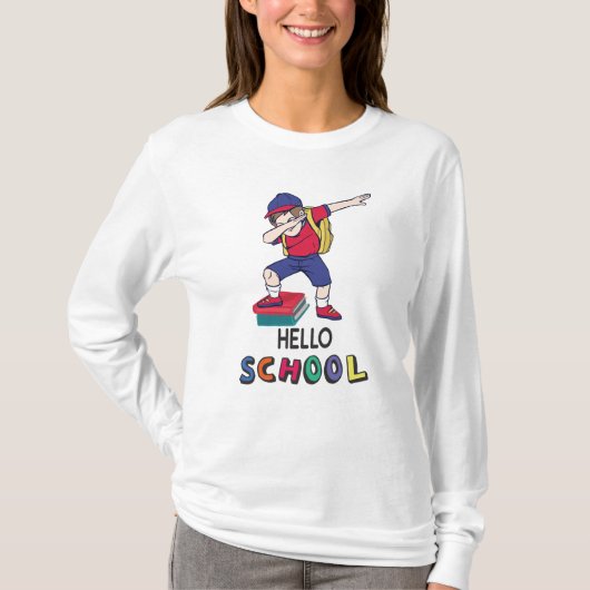 T-shirt Bonjour école (Devant)
