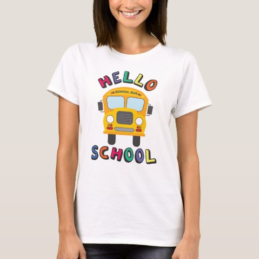 T-shirt Bonjour école (Devant)